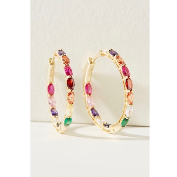 Anthropologie Serefina Iris Hoop Earrings NWT - Picture 6 of 11